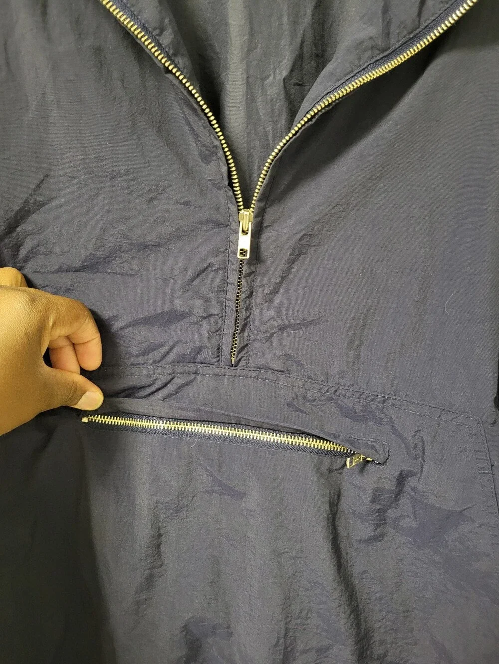 Vintage Gap Jacket Mens XL Blue Nylon Anorak Windbreaker Hooded 90s Gorpcore